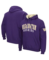 Men's Colosseum Purple Washington Huskies Double Arch Pullover Hoodie