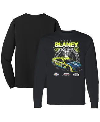 Men's Team Penske Black Ryan Blaney 2023 Nascar Cup Series Champion Official Long Sleeve T-shirt