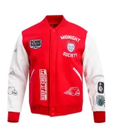 Men's Freeze Max Red Are You Afraid of the Dark? Scare Squad Monster Full-Zip Varsity Jacket