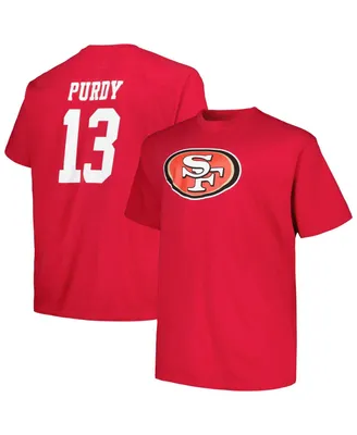 Men's Fanatics Brock Purdy Scarlet San Francisco 49ers Big and Tall Player Name Number T-shirt
