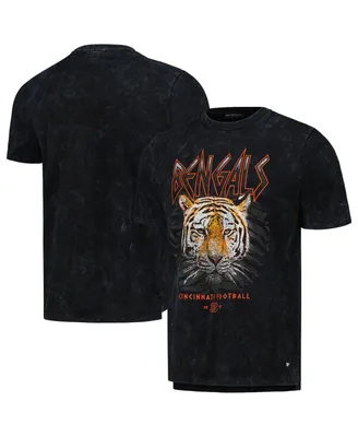 Men's and Women's The Wild Collective Black Distressed Cincinnati Bengals Tour Band T-shirt