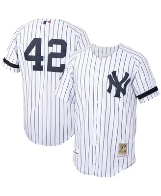 Men's Mitchell & Ness Mariano Rivera White, Navy New York Yankees Home 2000 Cooperstown Collection Authentic Jersey