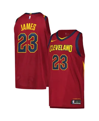 Men's Nike LeBron James Wine Cleveland Cavaliers Authentic Player Jersey - Icon Edition