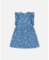 Girl Floral Chambray Dress