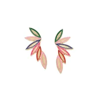 Sohi Women's Gold Wing Drop Earrings