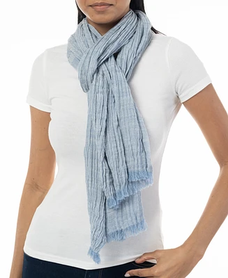 Style & Co Women's Textured Linen-Look Scarf, Created for Macy's