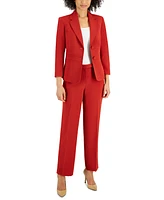 Le Suit Crepe Two-Button Blazer & Pants, Regular and Petite Sizes