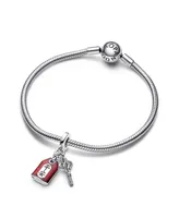 Pandora Sterling Silver Amulet Dangle with Red Enamel Charm