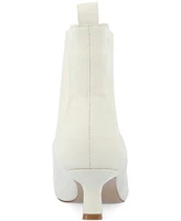 Journee Collection Women's Tenlee Wide Width Pointed Toe Kitten Heel Dress Booties