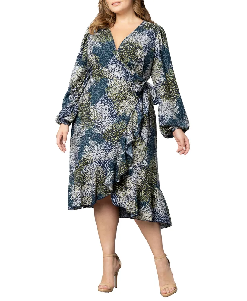 Women's Plus Julia Long Sleeve Wrap Dress