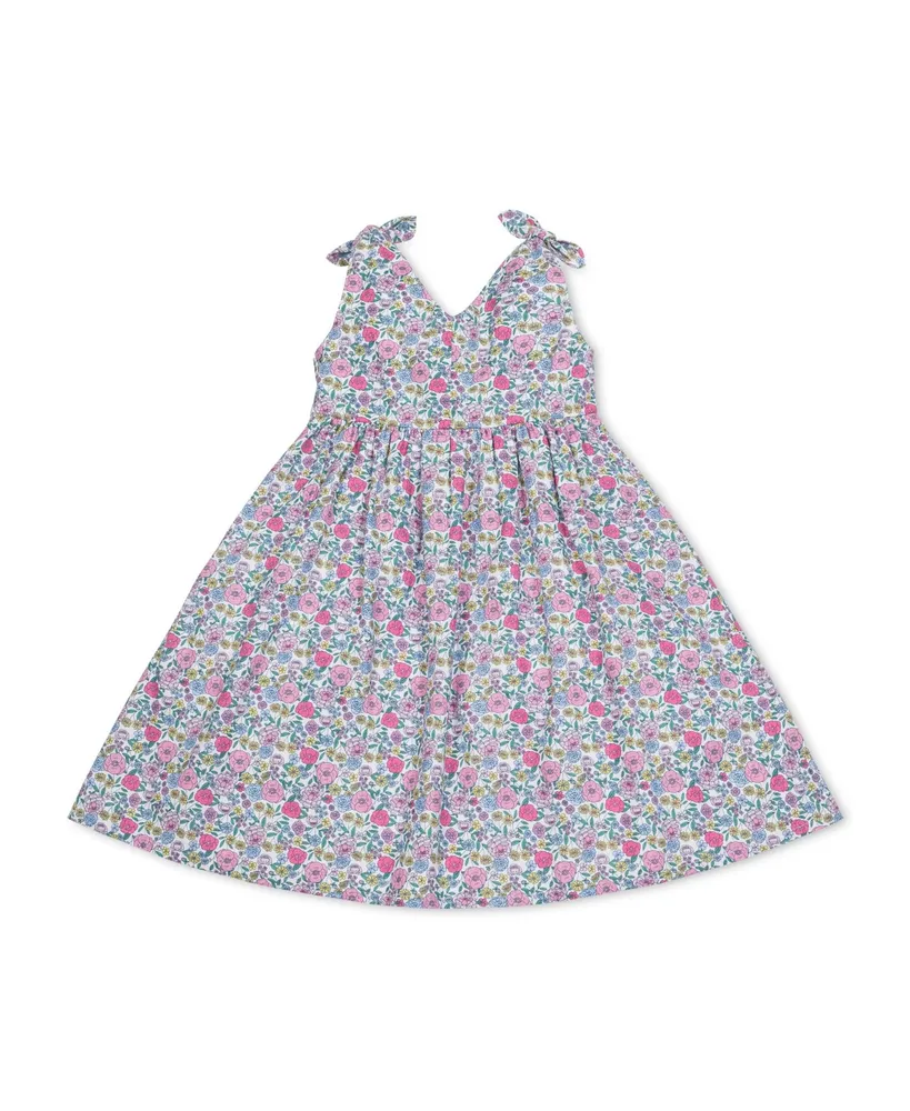 Hope & Henry Girls' Sleeveless Bow Shoulder Swing Dress, Infant