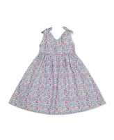 Hope & Henry Girls' Sleeveless Bow Shoulder Swing Dress, Infant