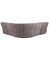Closeout! Deklyn 116" 5-Pc. Zero Gravity Fabric Sectional with 2 Power Recliners, Created for Macy's