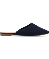 Journee Collection Women's Aniee Wide Width Knit Slip On Mules