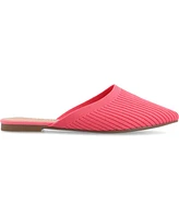 Journee Collection Women's Aniee Wide Width Knit Slip On Mules