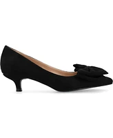Journee Collection Women's Orana Wide Width Pointed Toe Kitten Heel Pumps