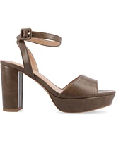 Journee Collection Women's Nairri Platform Block Heel Dress Sandals