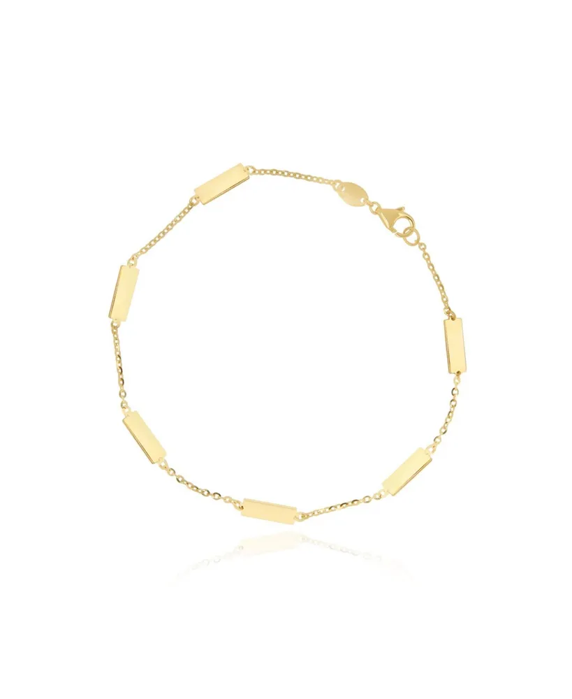 The Lovery Gold Bar Chain Bracelet 14K Gold