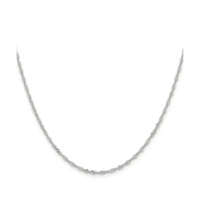 Chisel Stainless Steel Polished 2mm Singapore Chain Necklace