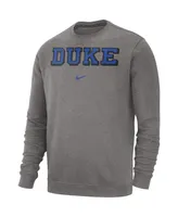 Men's Nike Heather Gray Duke Blue Devils Club Fleece Sweatshirt