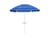 Portable Outdoor Beach Umbrella with Sand Anchor and Tilt Mechanism