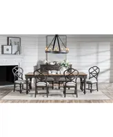 Mandeville 7pc Dining Set (Rectangular Table + 6 X-Back Chairs)