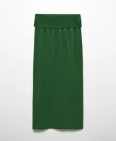 Mango Women's Long Knitted Skirt