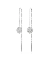 Swarovski White, Rhodium Plated or Rose-Gold Tone Meteora Drop Earrings