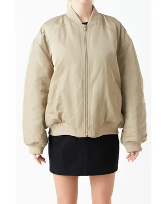 Women's Ruched Bomber Jacket
