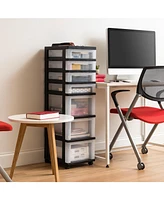Iris Drawer Rolling Storage Cart with Organizer Top