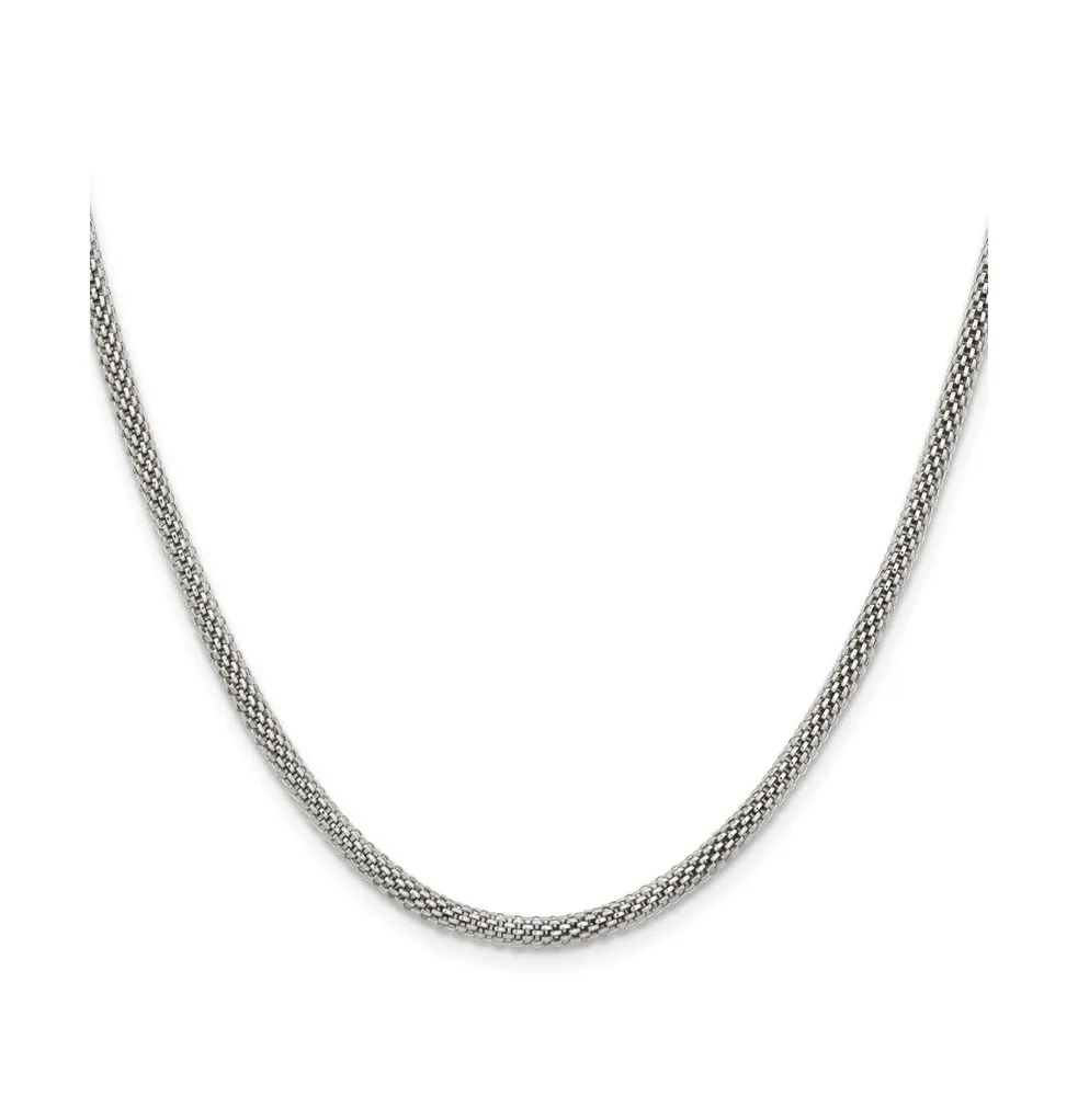 Chisel Stainless Steel Polished 3.2mm Bismarck Chain Necklace