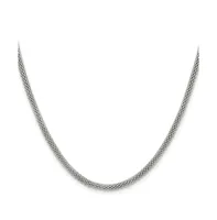 Chisel Stainless Steel Polished 3.2mm Bismarck Chain Necklace
