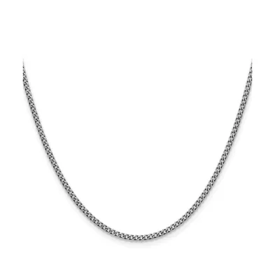 Chisel Stainless Steel Antiqued 2mm Round Curb Chain Necklace