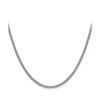 Chisel Stainless Steel Antiqued 2mm Round Curb Chain Necklace