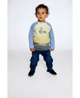 Boy Organic Cotton Long Sleeve T-Shirt Gradient Blue - Toddler|Child