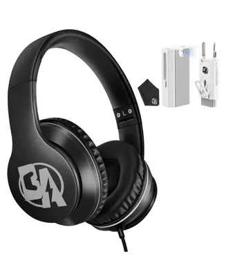 X6 Over-Ear Wired Headphones with Microphone Lightweight Foldable & Portable Headphones Space Black