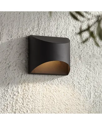 Ratner Modern Outdoor Wall Light Fixture Black Led Down light Dark Sky 5 1/2" for Exterior Barn Deck House Porch Yard Patio Outside Garage Front Door