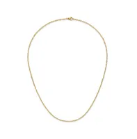 Chisel Yellow Ip-plated Elongated Open Link Paperclip Chain Necklace