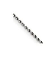 Chisel Stainless Steel Polished 1.5mm Rope Chain Necklace