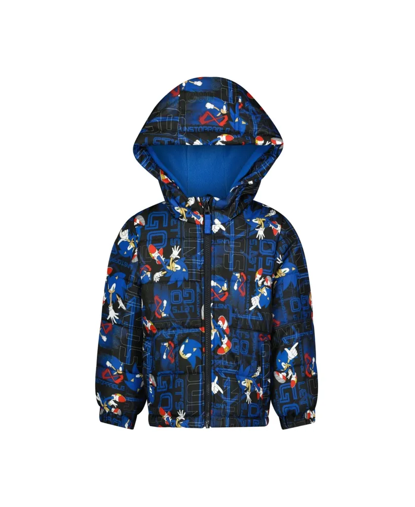 Sega Sonic the Hedgehog Baby Girls Printed Puffer Jacket