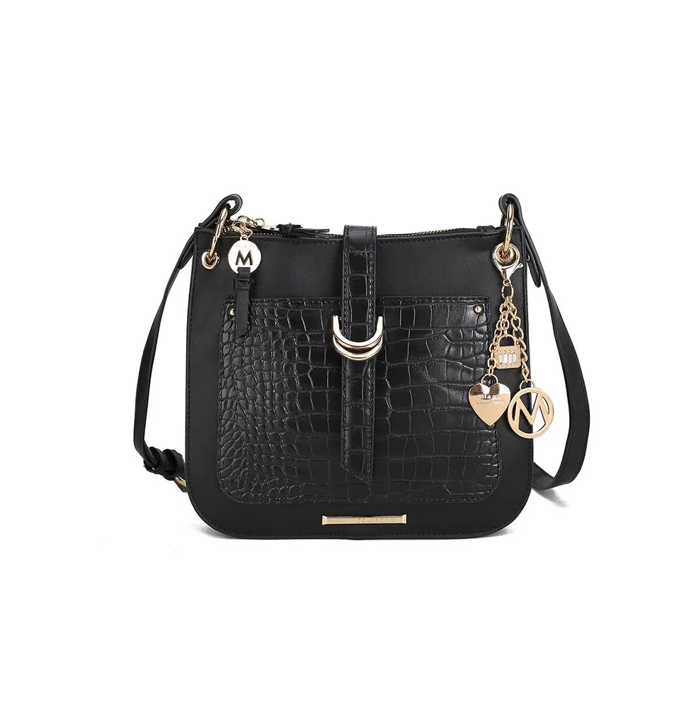 Mkf Collection Croco embossed Kiltienne crossbody bag for By Mia K