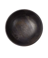 Godinger Signature Collection Acacia Small Wood Bowl with Metal Studs