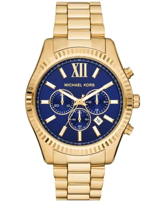 Michael Kors Men's Lexington Chronograph Gold-Tone Stainless Steel Watch 44mm