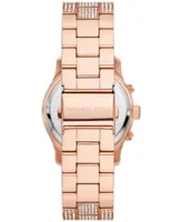 Michael Kors Women's Runway Chronograph Rose Gold-Tone Stainless Steel Watch 38mm - Rose Gold