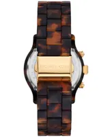 Michael Kors Women's Runway Chronograph Tortoise Acetate Watch 38mm