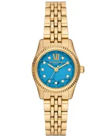 Michael Kors Women's Lexington Three-Hand Gold-Tone Stainless Steel Watch 26mm - Gold