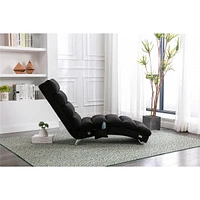 Simplie Fun Linen Chaise Lounge Indoor Chair