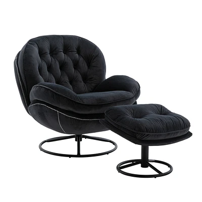 Simplie Fun Accent Chair Tv Chair Living Room Chair With Ottoman