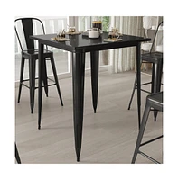 Rothko Patio Dining Table With Metal Frame And Square Top