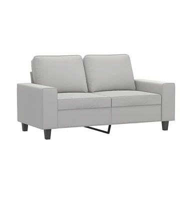 vidaXL 2-Seater Sofa Light Gray 47.2" Microfiber Fabric